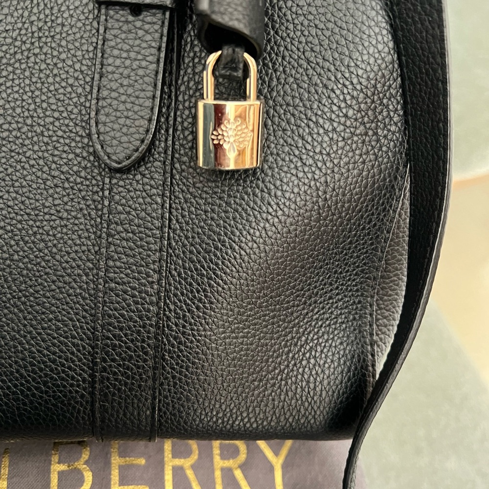 Authentic Mulberry Small Bayswater Double Zip Satchel bag in Black - Picture 9 of 16